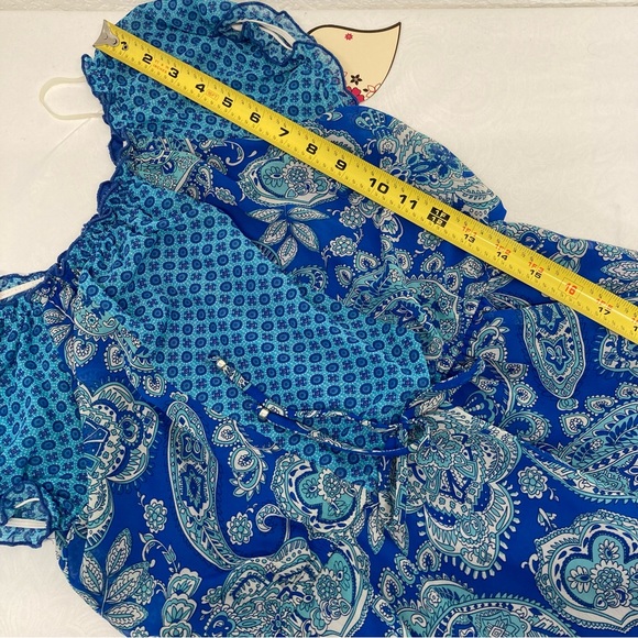 Speechless | Blue Sun Dress size 16 paisley print - Picture 8 of 13